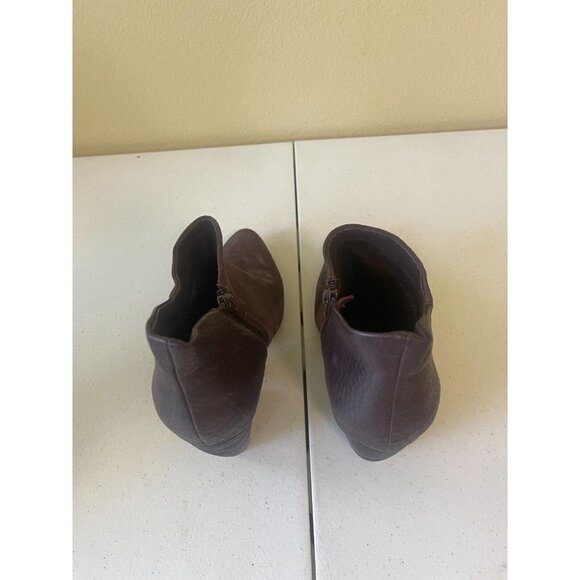 Crown Vintage Naydine Womens Boots Size 11 Tan Suede Ankle Booties dark plum - Picture 12 of 16